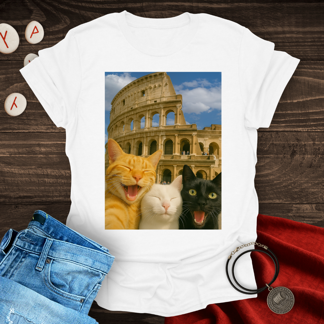 Selfie Cats in Rome T-shirt