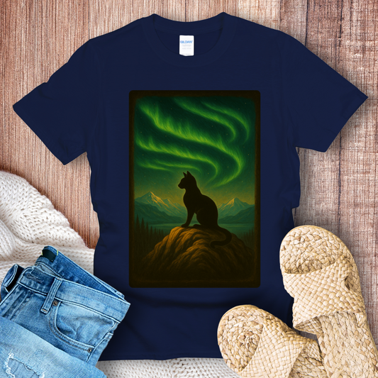 Cat Dreams Under the Northern Lights T-shirt