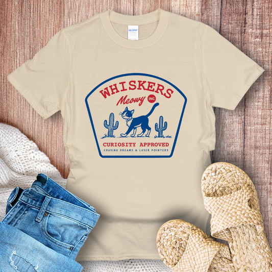 Whiskers Meowy Inc Retro Style T-shirt