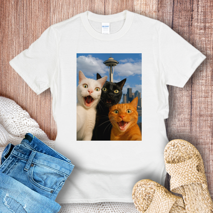 Selfie Cats In Seattle T-Shirt