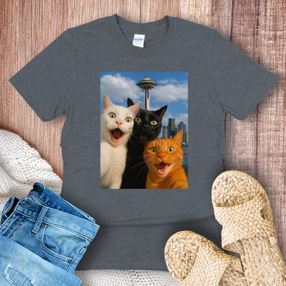 Selfie Cats In Seattle T-Shirt