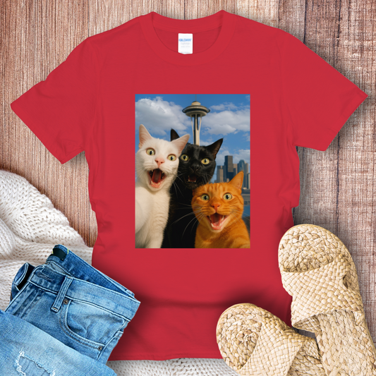 Selfie Cats In Seattle T-Shirt