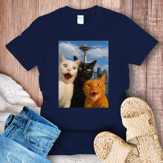 Selfie Cats In Seattle T-Shirt