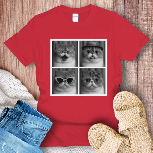 Exotic Shorthair Cat in Photoboth T-shirt