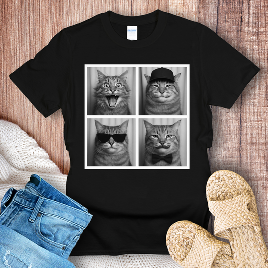 Crazy Cat in Photoboth T-shirt