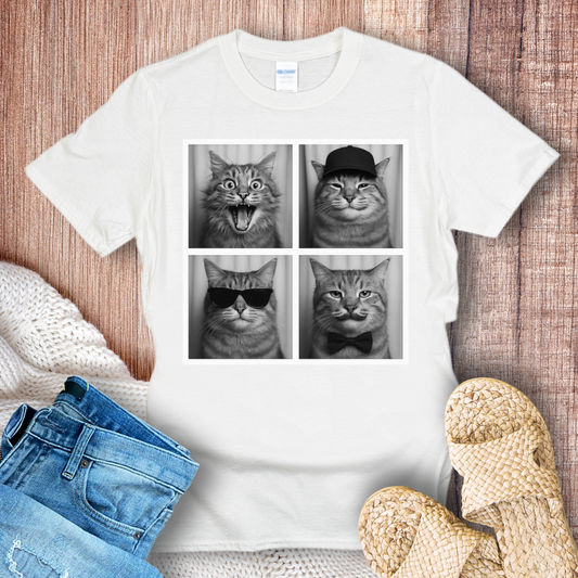 Crazy Cat in Photoboth T-shirt
