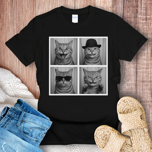 American Shorthair Cat in Photoboth T-shirt