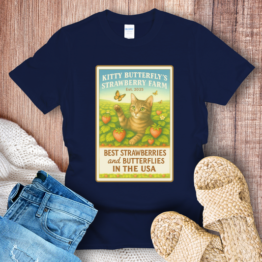 Kitty Butterfly's Strawberry Farm T-Shirt