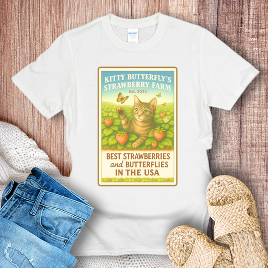 Kitty Butterfly's Strawberry Farm T-Shirt