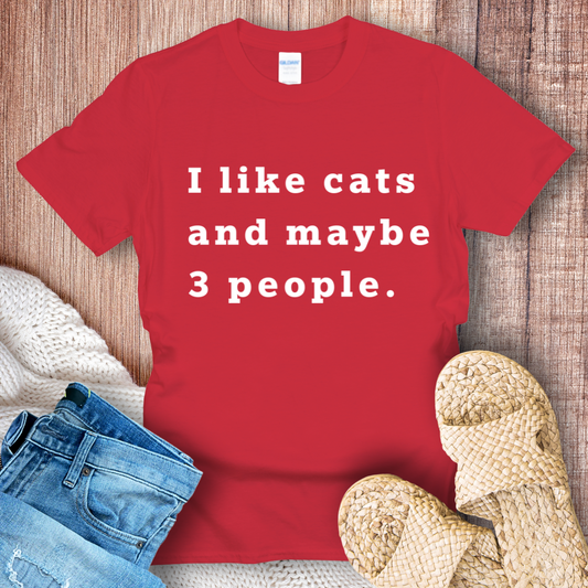 I Like Cats and Maybe 3 People T-Shirt