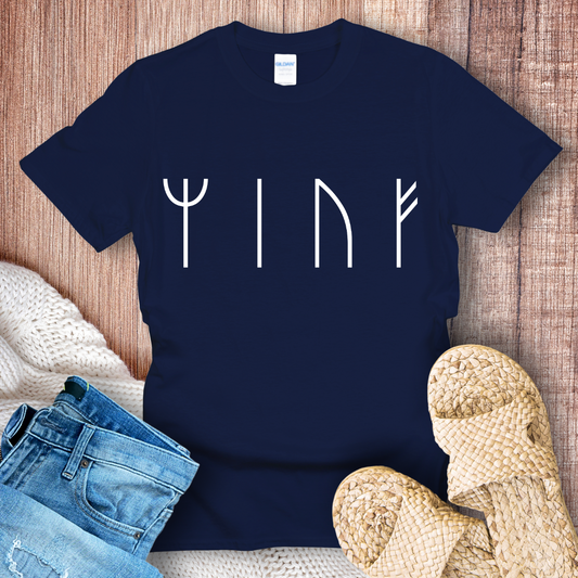 MEOW in Runes – Viking Cat Minimalist T-Shirt