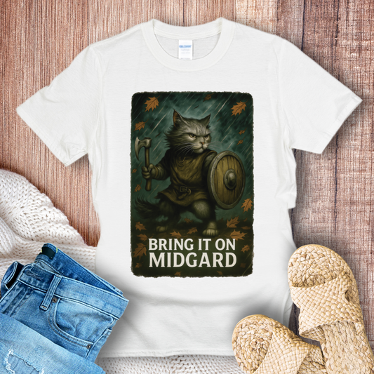 Bring It On Midgard – Viking Cat T-Shirt