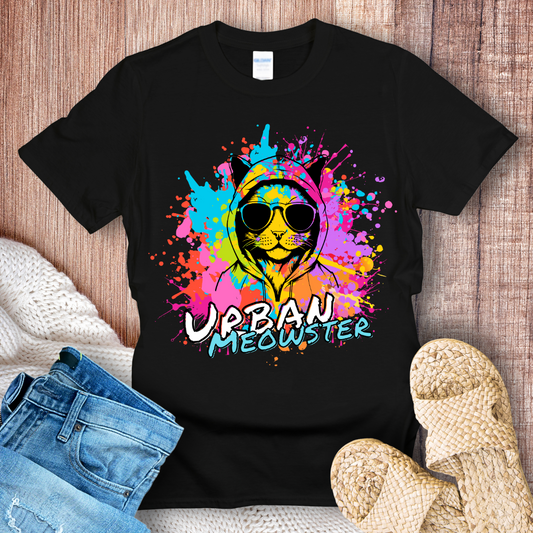 Urban Meowster – Graffiti Cat T-Shirt