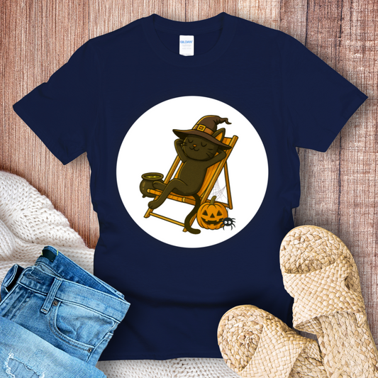 Witch’s Day Off – Funny Halloween Cat T-shirt
