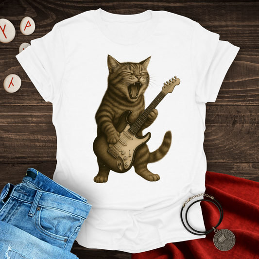 Cat Playing Guitar T-shirt