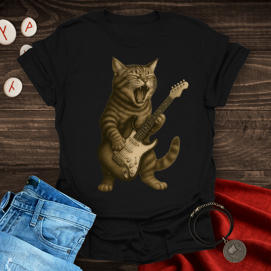 Cat Playing Guitar T-shirt
