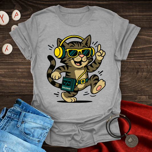 90s Style Dancing Cat T-shirt