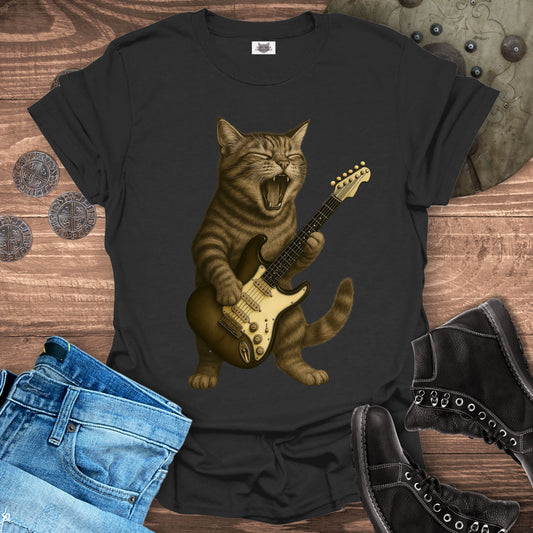 Cat Playing Guitar T-Shirt