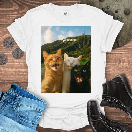 Selfie Cats in Hollywood T-Shirt