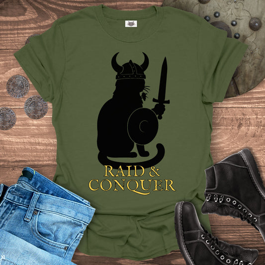 Raid & Conquer Viking Cat T-shirt