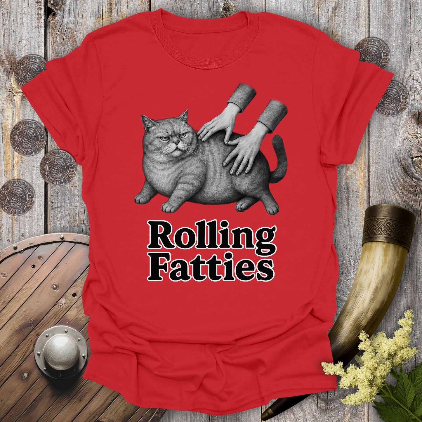 Rolling Fatties Cat T-shirt