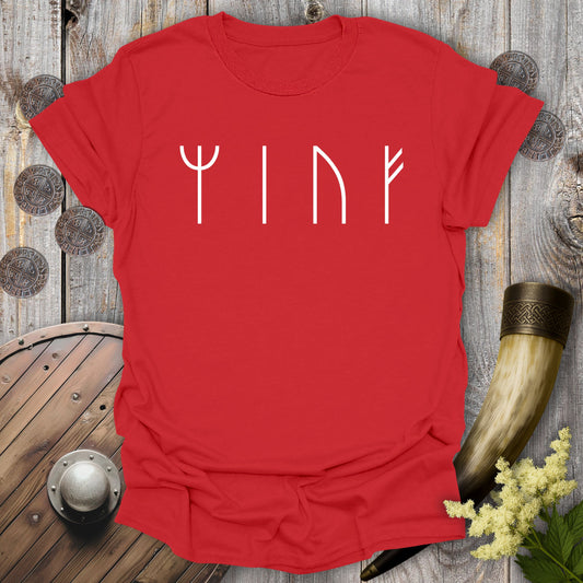 MEOW in Runes – Viking Cat Minimalist T-Shirt