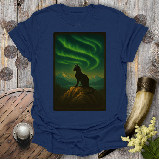 Cat & Northern Lights T-shirt