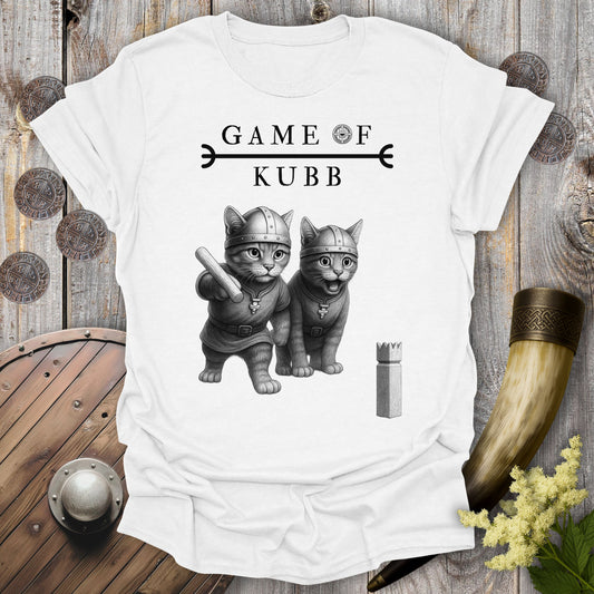 A Game of Kubb Viking Cat T-shirt