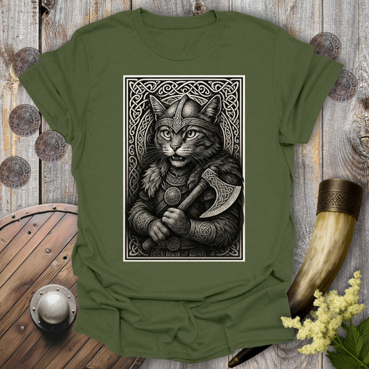 Viking Berserker Cat T-Shirt