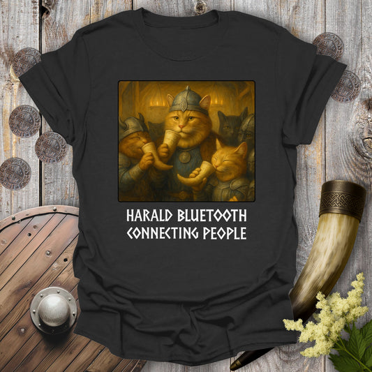 Harald Bluetooth Connecting People Viking Cat T-Shirt