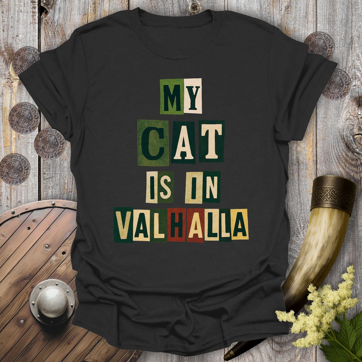 My Cat Is In Valhalla – Viking Cat Memorial Tribute T-Shirt