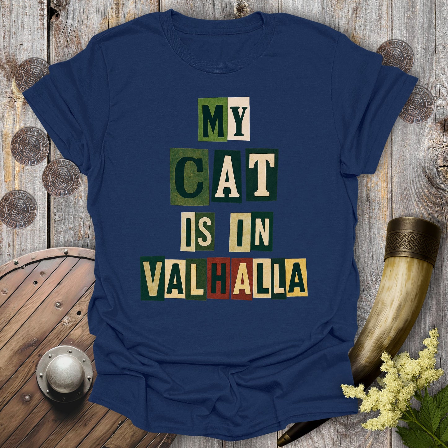 My Cat Is In Valhalla – Viking Cat Memorial Tribute T-Shirt