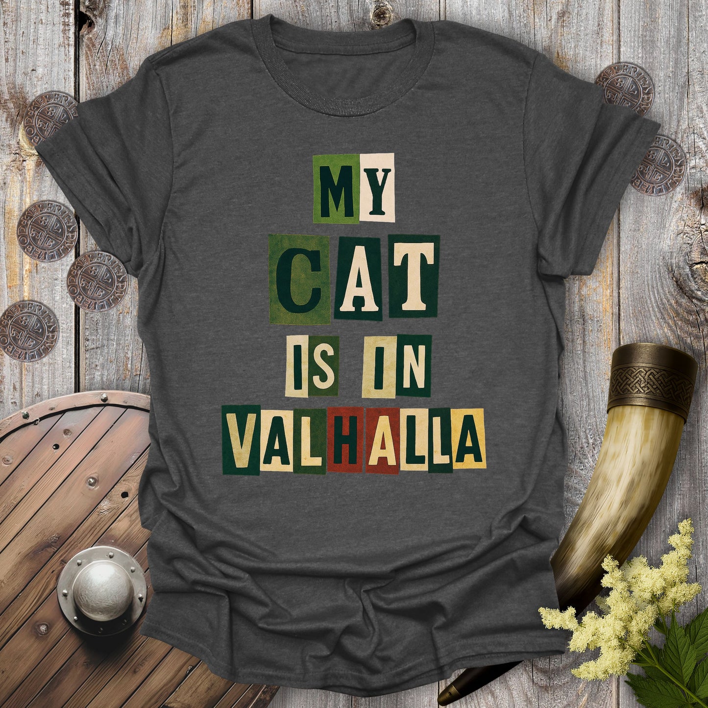 My Cat Is In Valhalla – Viking Cat Memorial Tribute T-Shirt