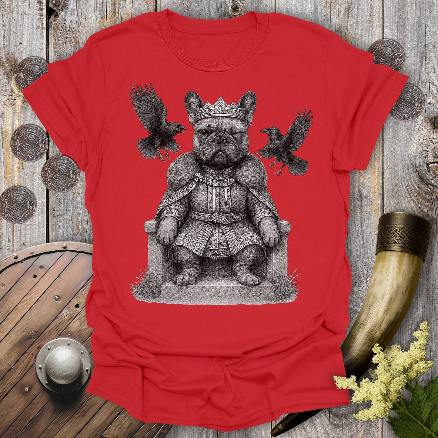 Odin the Bullgod Viking Dog T-Shirt
