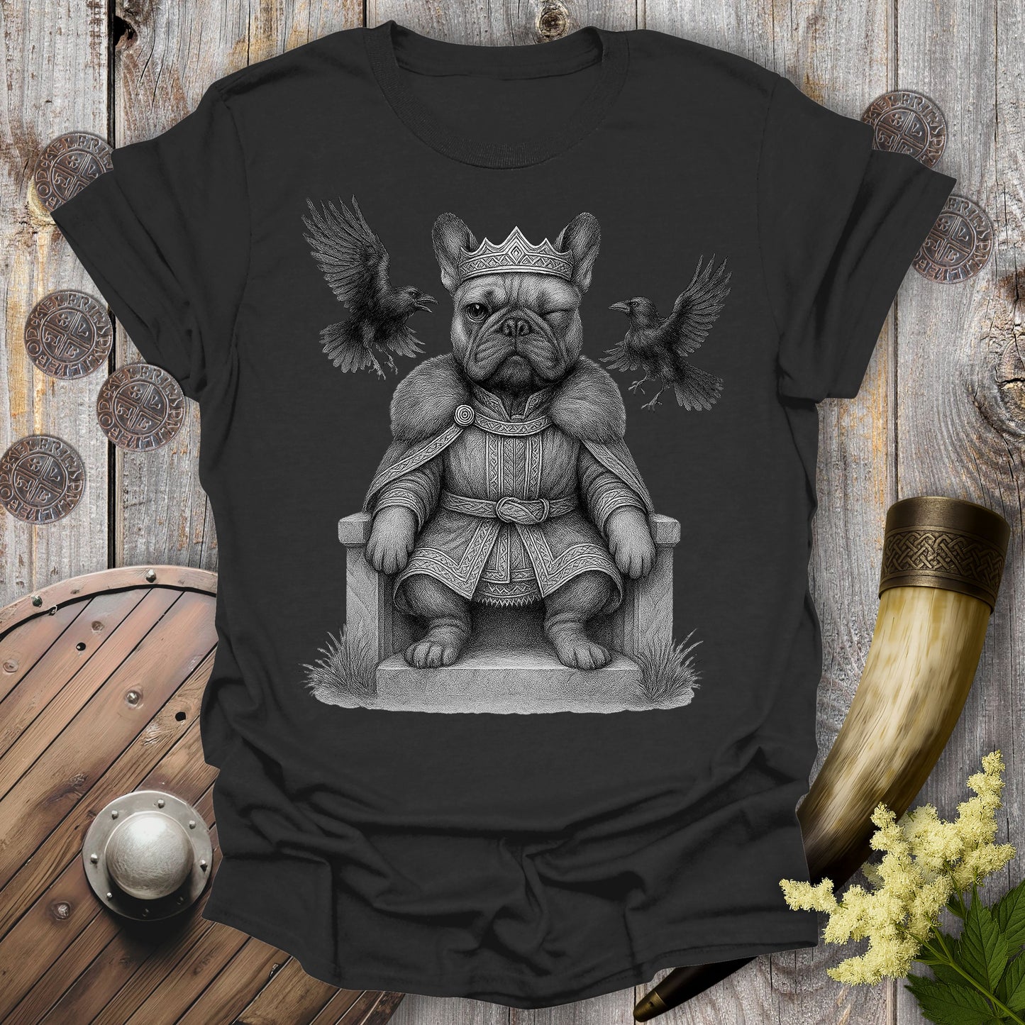 Odin the Bullgod Viking Dog T-Shirt