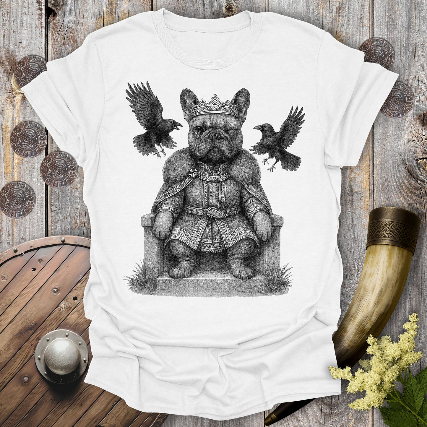 Odin the Bullgod Viking Dog T-Shirt