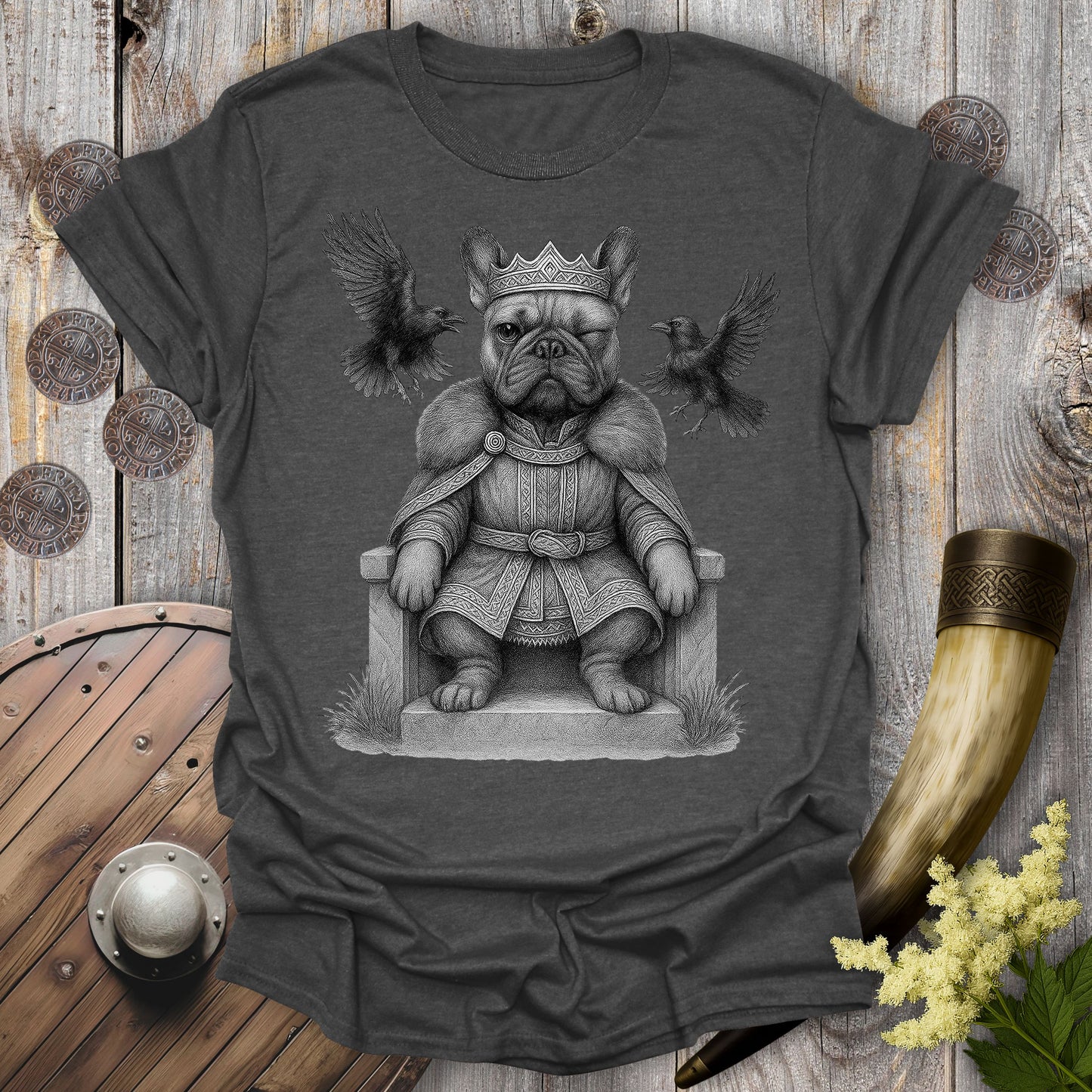 Odin the Bullgod Viking Dog T-Shirt