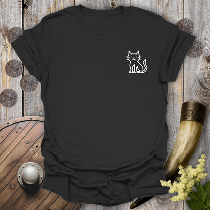 Runestone Cat – Back print Edition Viking T-Shirt