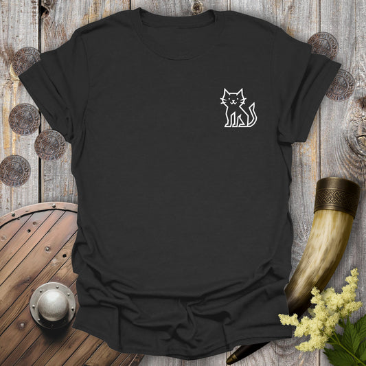 Runestone Cat – Back print Edition Viking T-Shirt
