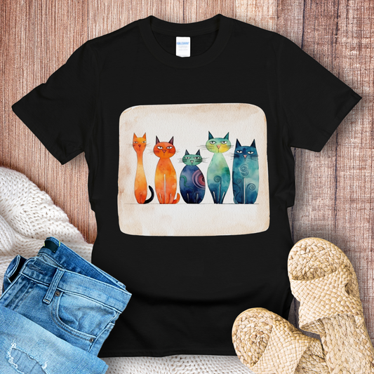 Watercolor Cats T-Shirt