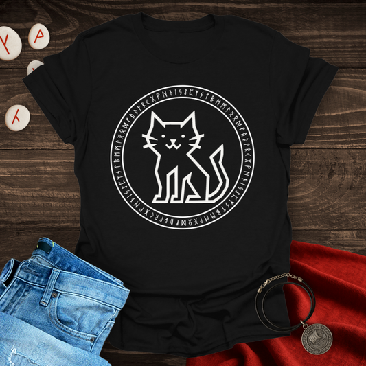 Runestone Cat – Silent Power T-Shirt