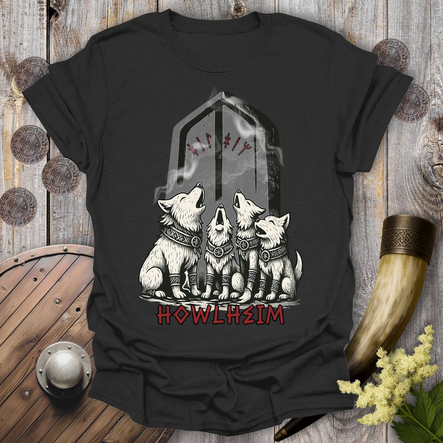Howlheim Viking Dogs Norse Mythology T-Shirt