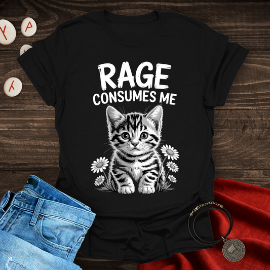Rage Consumes Me Cat T-shirt