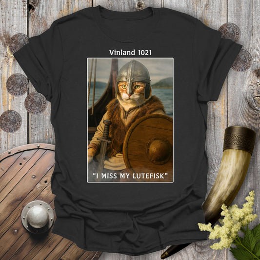 I Miss My Lutefisk – Viking Cat T-Shirt