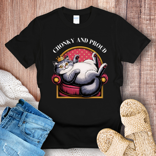 Chonky and Proud Royal Cat T-Shirt