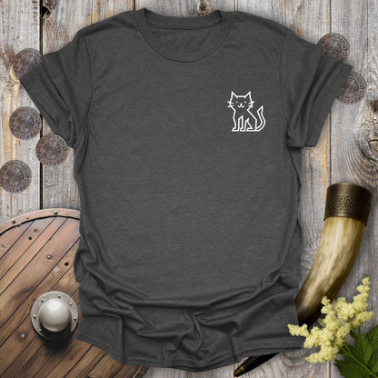 Runestone Cat – Back print Edition Viking T-Shirt