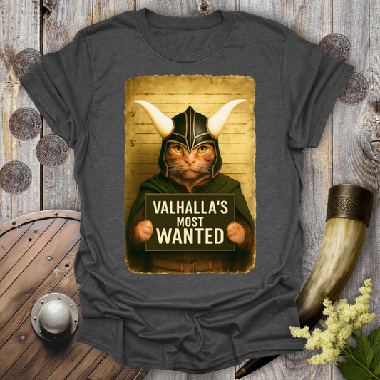 Valhalla's Most Wanted – Viking Cat T-Shirt