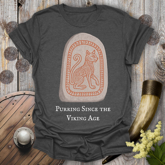 Purring Since the Viking Age Runestone Cat T-shirt
