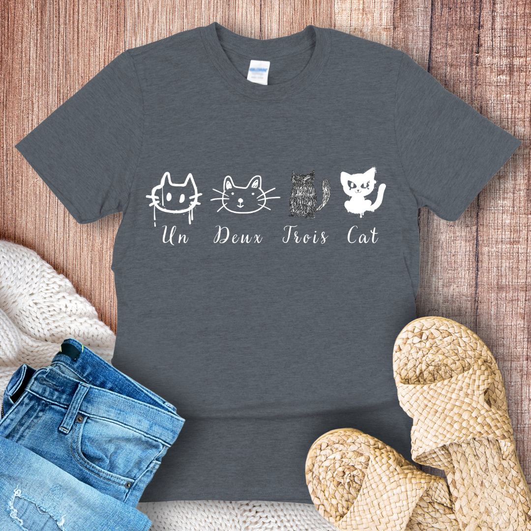 Un Deux Trois Cat Doodle T-Shirt