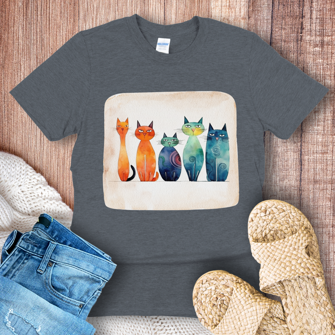 Watercolor Cats T-Shirt